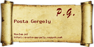 Posta Gergely névjegykártya